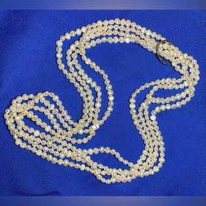 Mile of Pearls - complete single strand of Pearl necklace